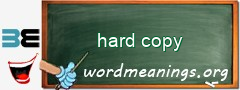 WordMeaning blackboard for hard copy